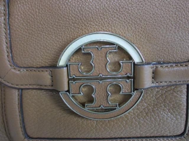 中古 トリーバーチ TORY BURCH バッグ ハンドバッグ がま口 レザー ベージュ レディース_画像7