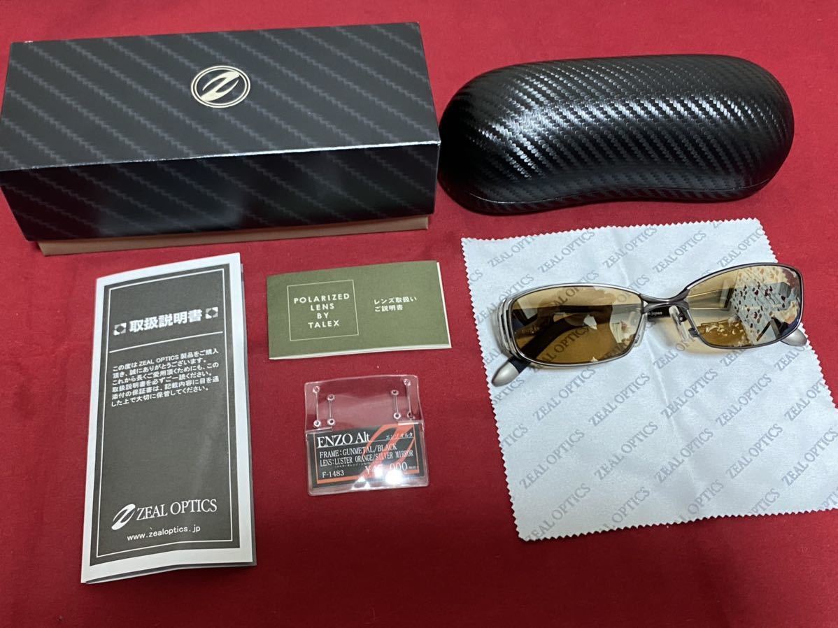 ☆ 希少！新品未使用品！Zeque ZEAL OPTICS ゼクー ジールオプティクス ENZO Alt ガンメタル×ブラックF-1483 TALEX 偏光レンズ ☆_画像1