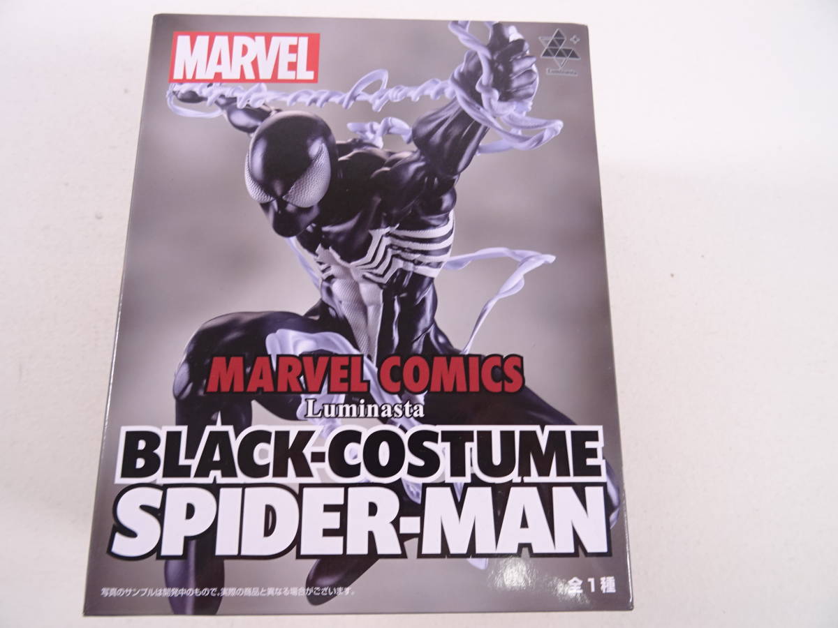 08/S038★プライズ★MARVEL COMICS Luminasta BLACK-COSTUME SPIDE-RMAN★ブラックコスチューム スパイダーマン★_画像1