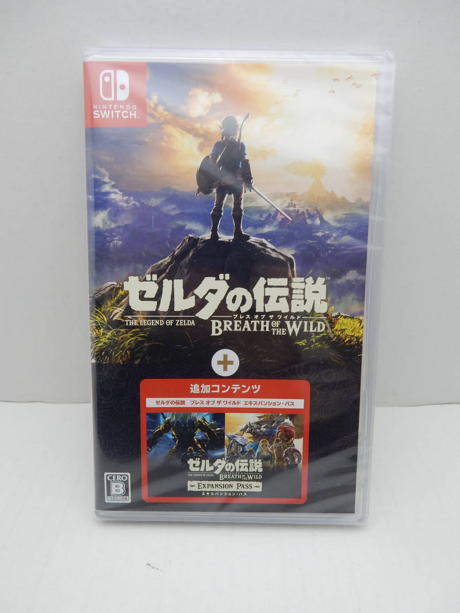 59/R695★ゼルダの伝説 ブレス オブ ザ ワイルド + エキスパンション・パス★Nintendo Switch ニンテンドースイッチ★任天堂★未開封品_画像1