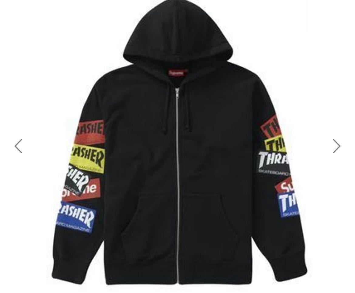 【国内正規】Supreme Thrasher Multi Logo Zip Up Hooded Sweatshirt （Black） 21fw Thrasher Box logo 美品