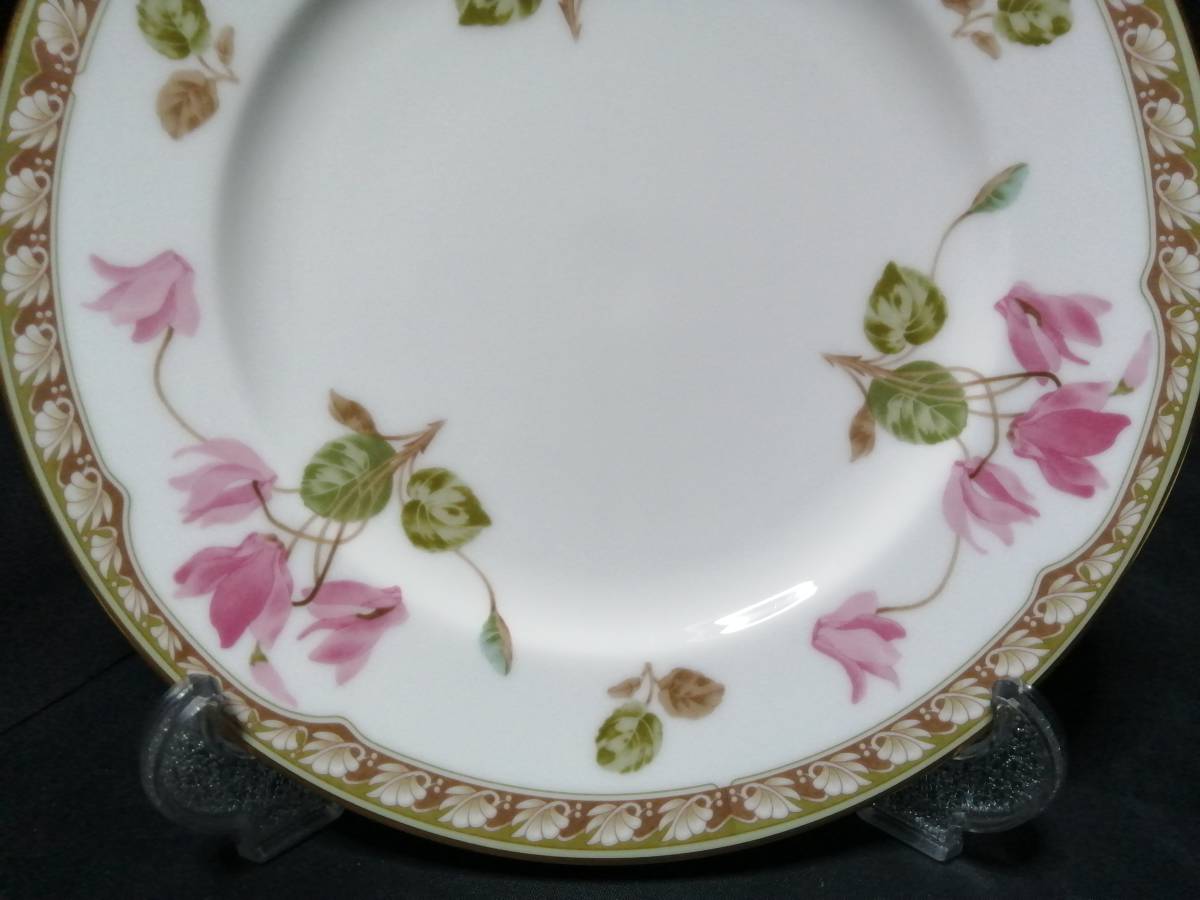 18CM 未使用◇自宅保管 ノリタケ シクラメンタッチ プレート NORITAKE B_画像2