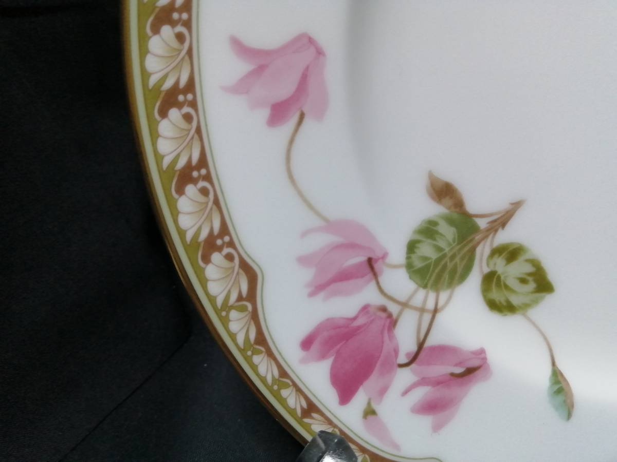 18CM 未使用◇自宅保管 ノリタケ シクラメンタッチ プレート NORITAKE B_画像4