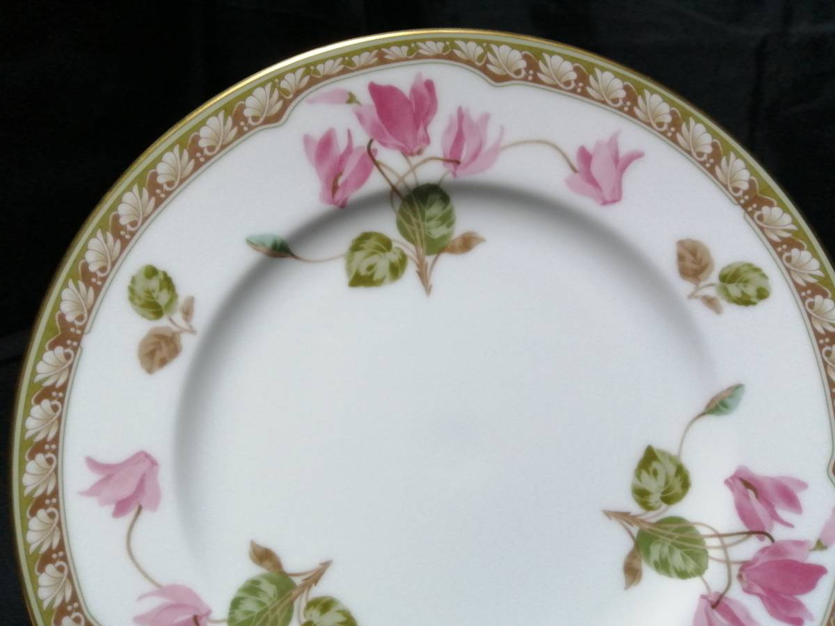 18CM 未使用◇自宅保管 ノリタケ シクラメンタッチ プレート NORITAKE B_画像3