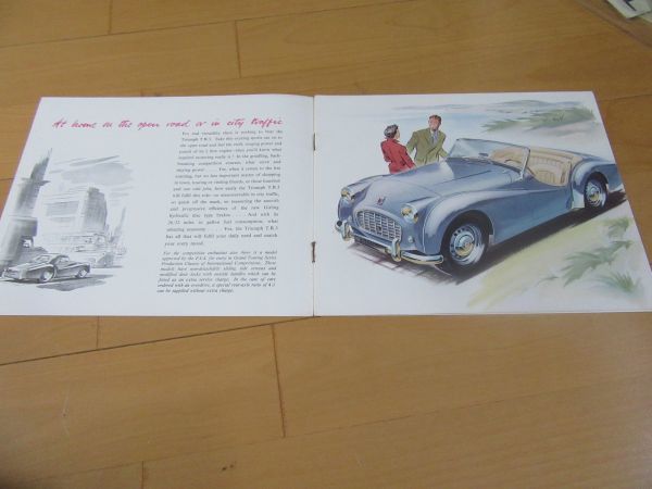 トライアンフ▼△５６年１０月イングランド版トライアンフＴＲ３　スポーツ　古車専用絵カタログ_画像3