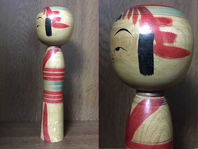 □ 希少 伝統こけし 弥治郎系 新山久治 にいやまきゅうじ 高さ230mm □ 希少 伝統こけし 弥治郎系 新山久治 にいやまきゅうじ 高さ230mm