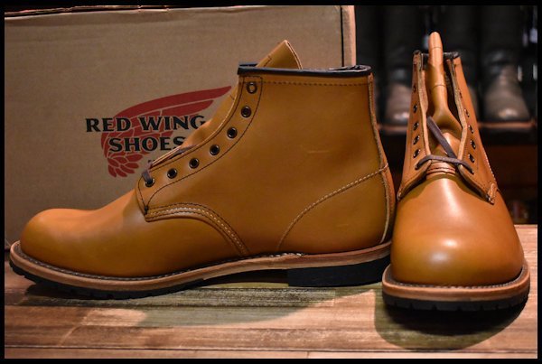 【12D 箱付 未使用 14年】レッドウィング 9013 ベックマン チェスナット フェザーストーン 茶 プレーントゥ ブーツ redwing HOPESMORE_画像1