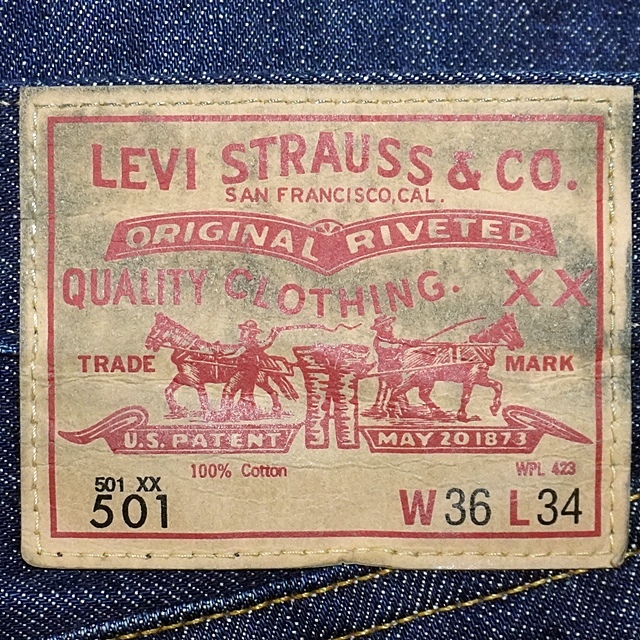 即決★Levi's★メンズW36≒90㎝ リーバイス501XX ビンテージ復刻ジーンズ 66501 BIGE 赤耳 セルビッチ デニム ジーパン 日本製