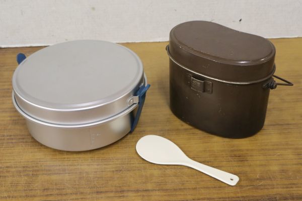 飯盒 クッカー キャンプ用品 2点 食器 炊飯 湯沸かし 飯ごう はんごう アウトドア 調理器具 ZA612_本文の写真も参照してください。