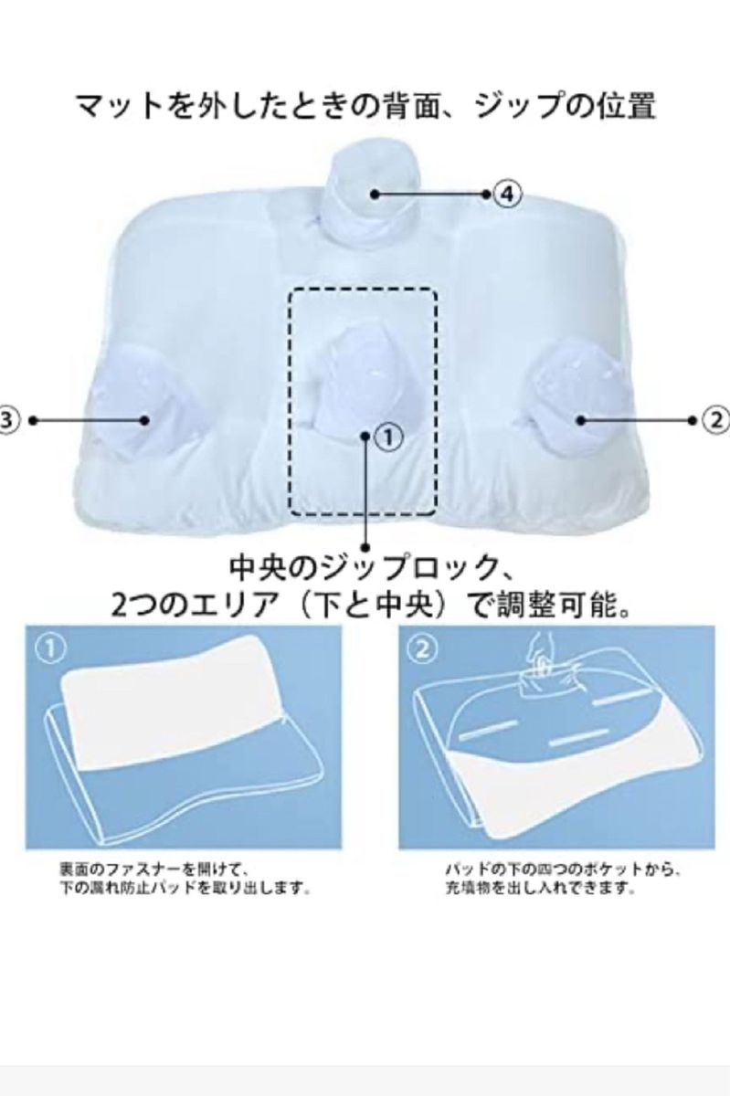 高級枕 まくら 肩こり解消人気 調節可能 低反発枕 高通気性 肩こり ネックピロー パイプ枕 丸洗い可能 (38×60×10cm
