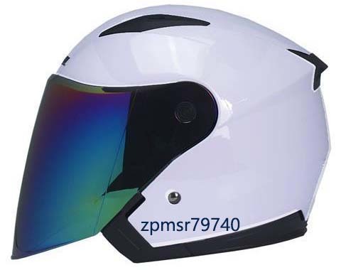 美品 レトロ ハーレー バイク ヘルメット 半キャップヘルメット　ジェットヘルメット　フルフェイスヘルメット　ホワイト　 　M～XXLサイズ_画像1