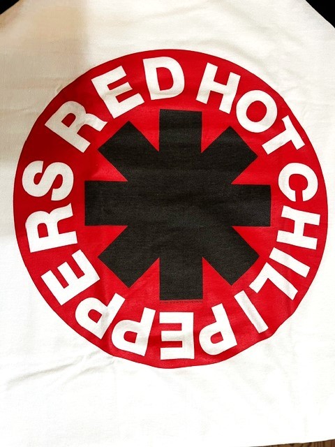 BT-12-L★新品未使用!!デッドストック★RED HOT CHILI PEPPERS レッチリ★バンド ラグランTシャツ 黒×白 L ★送料無料!!★_画像3