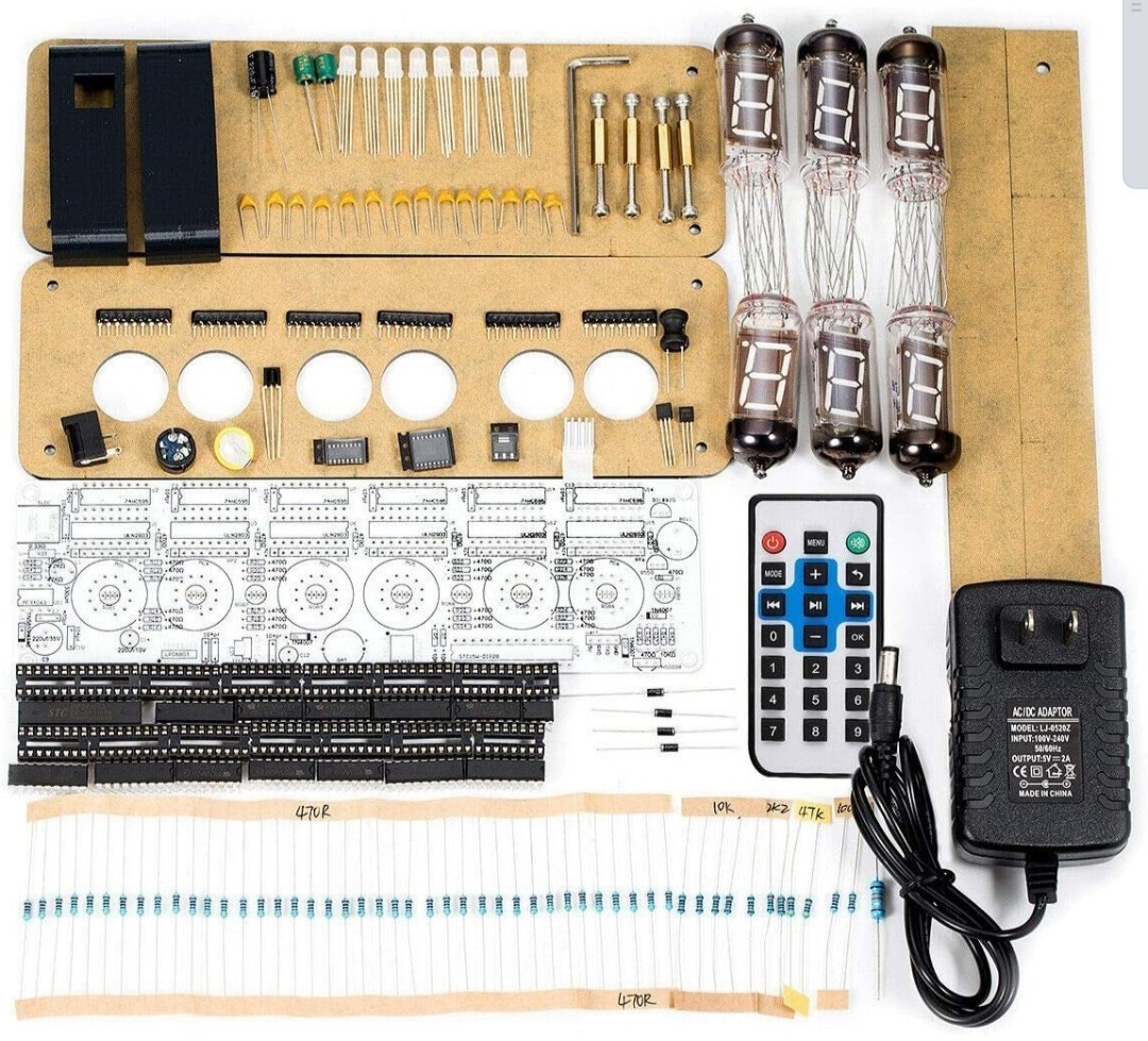 IV-11 Nixie 真空管時計 （時間/日付/温度/VFD/アラーム/リモート ）DIY KIT クリスマスプレゼント 日本語取説付_画像4