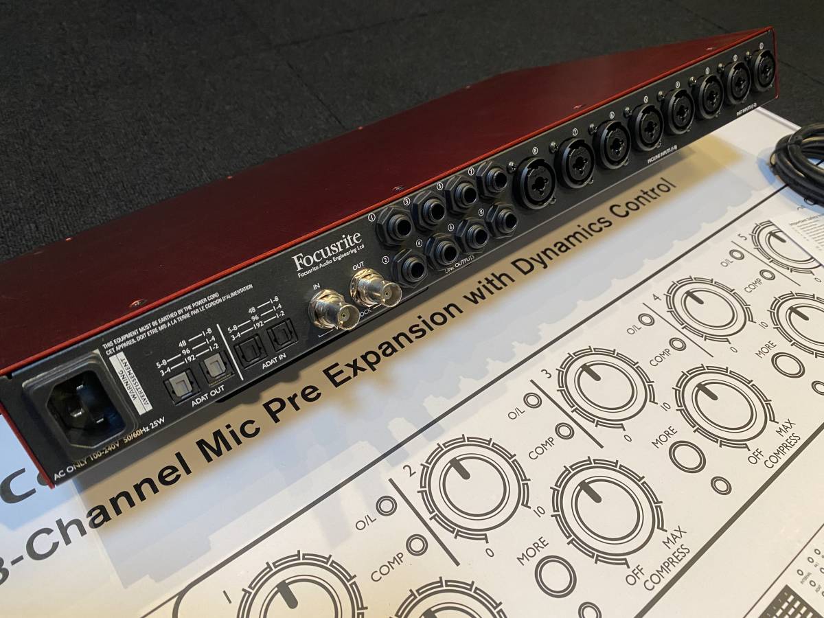 FOCUSRITE Scarlett OctoPre Dynamic ADATマイクプリアンプ／コンプレッサー_画像7