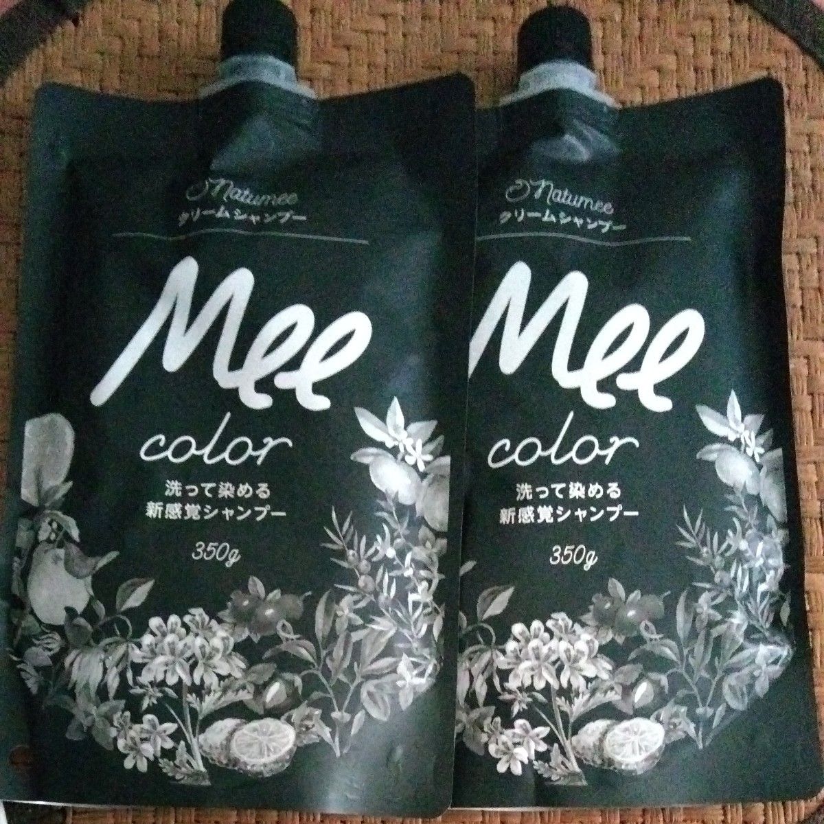 未使用品クリームシャンプー MEE color (350g) ダークブラウン 白髪染めシャンプートリートメント×2