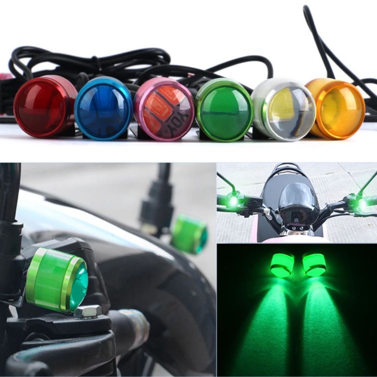 グリーン NEWモデル ストロボライト バイク フラッシュ 自動車 LED 蛍ランプ 暴走ランプ デイライト ナンバー灯