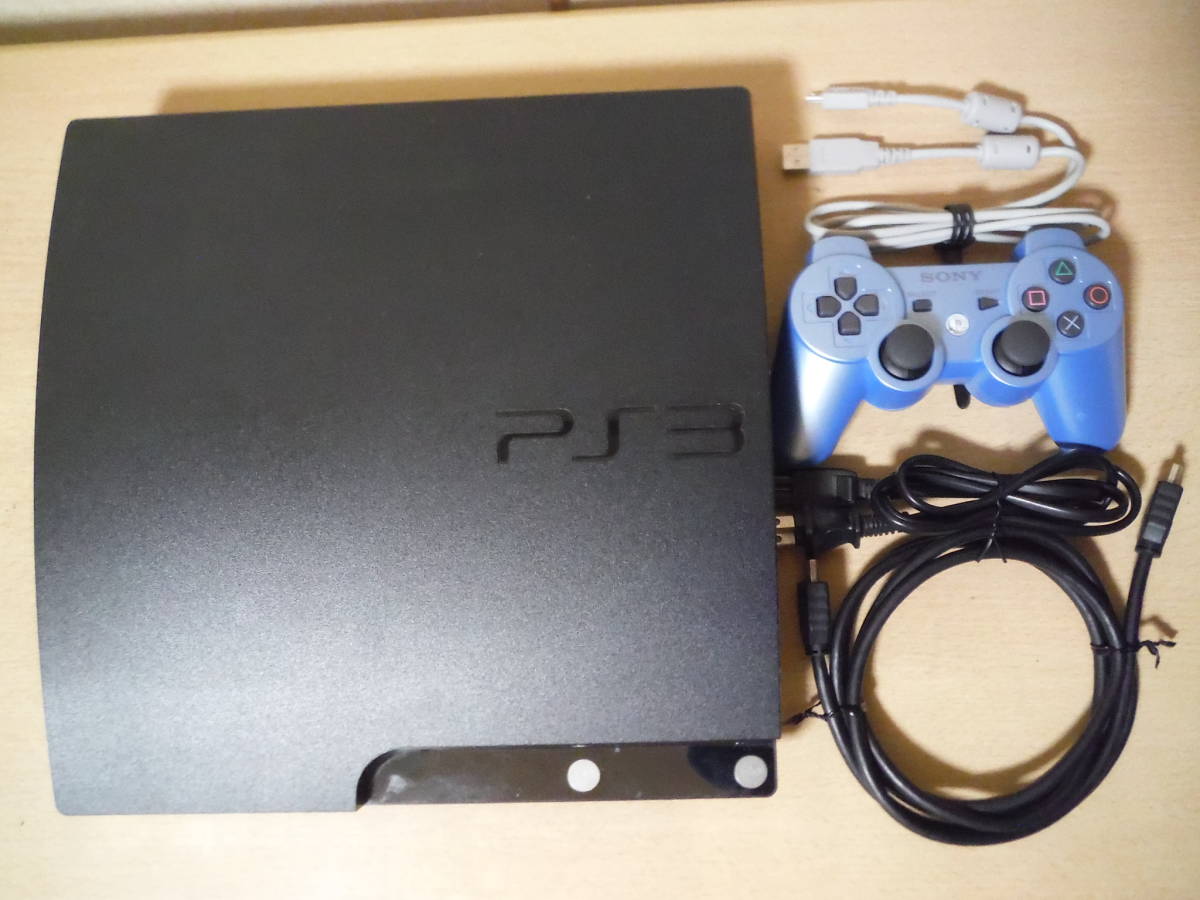 動作確認済★PlayStation3 120GB チャコールブラック CECH-2000A PS3 コントローラー付すぐ遊べるセット プレステ3 プレイステーション3_画像1