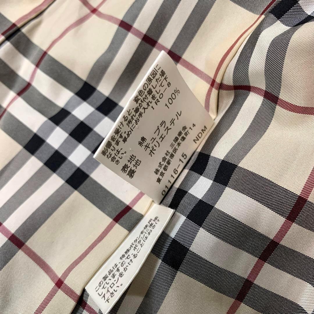 BURBERRY LONDON バーバリーロンドン◇金ボタン◇テーラードジャケット 裏地ノバチェック ロゴ刻印 コットン Burberry 上着 三陽商会_画像8