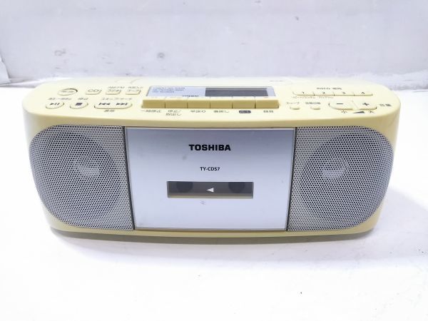 ♪TOSHIBA 東芝 CDラジオカセットレコーダー TY-CDS7 CDラジカセ 2019年製 E122218E @80♪_画像2