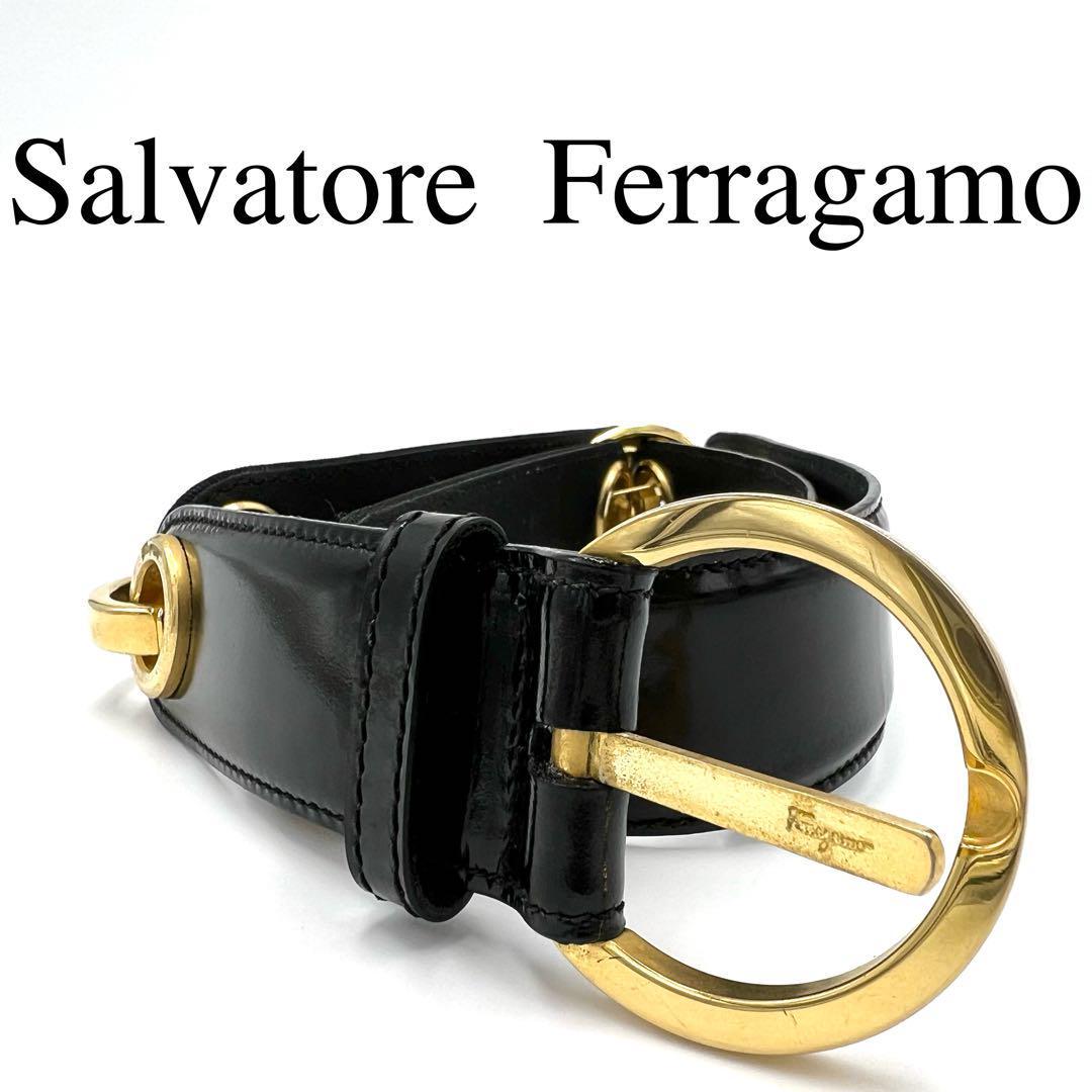 Salvatore Ferragamo フェラガモ ベルト ロゴバックル_画像1