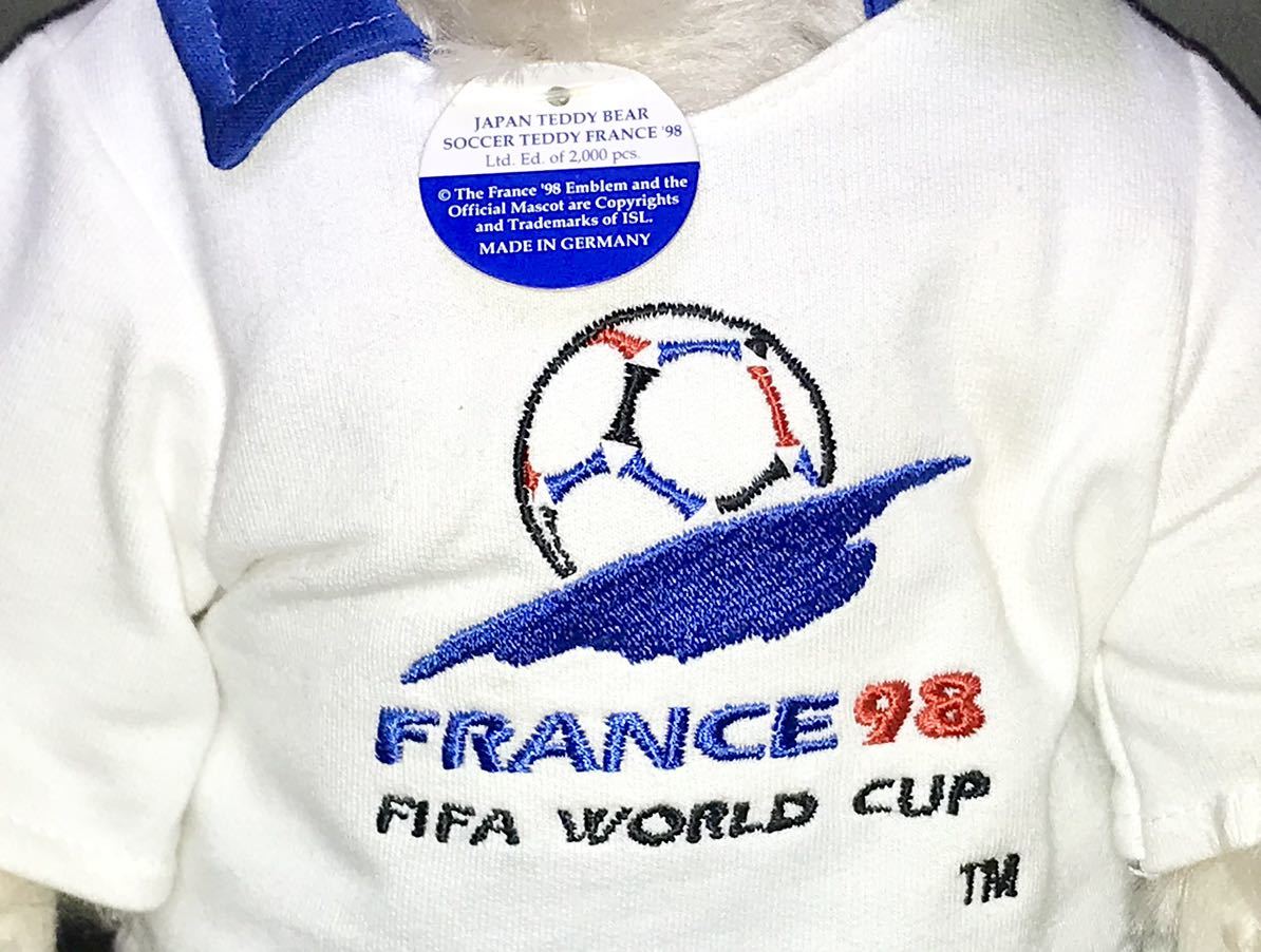 シュタイフ☆SOCCER TEDDY FRANCE'98 LIGHT-GRAY33 テディベア シュタイフ☆SOCCER TEDDY FRANCE'98 LIGHT-GRAY33 テディベア