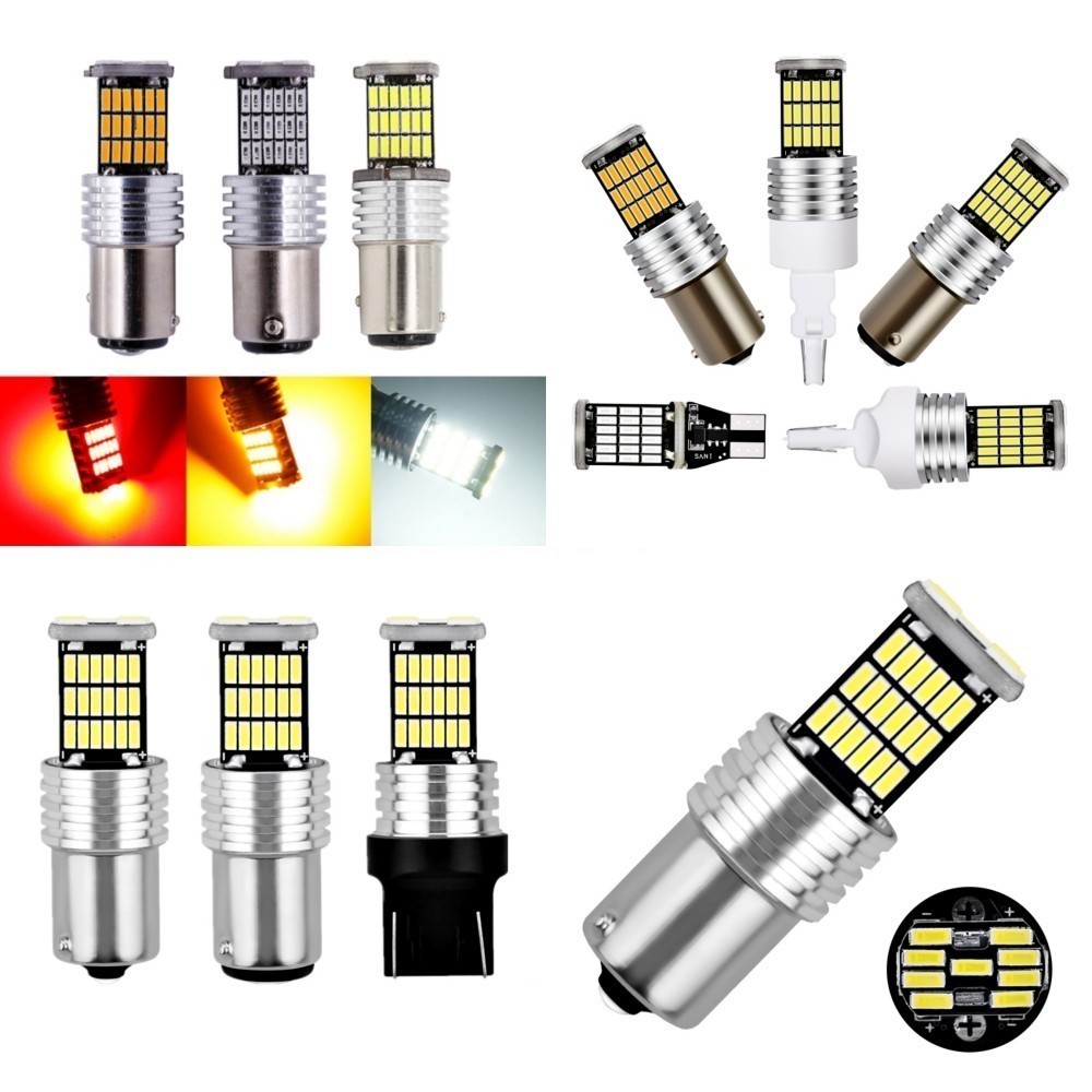 ◆送料無料◆ 2個 ホワイト 高輝度 12V 45連 LED T20 S25 ダブル球 180度 バックランプ ブレーキランプ テールランプ キャンセラー内蔵_画像7