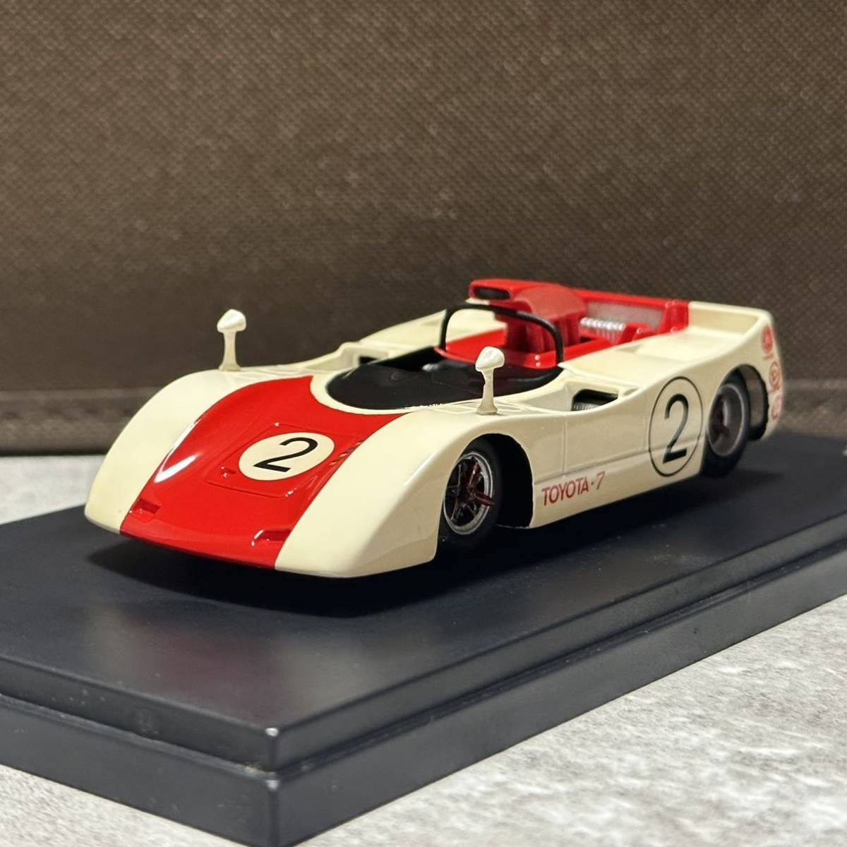 1/43 Q-MODEL トヨタ 7 #2 箱ケース付き q モデル mini promo toyota 1969 日本GP ミニカー レースカー クラシック japan グランプリ_外箱クリアケース付き