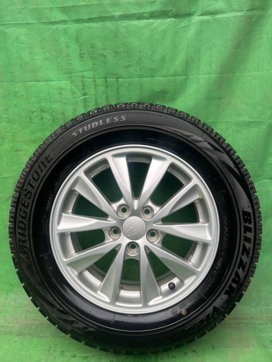 195/65R15 BRIDGESTONE BLIZZAK VRXタイヤ　SUBARUアルミホイール付き4本　送料無料_画像7