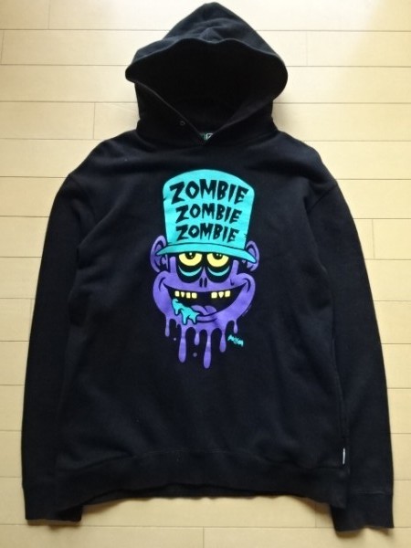 【MAGICAL MOSH MISFITS】ZOMBIE スウェットパーカー ブラック SIZE:MEDIUM (マジカルモッシュミスフィッツ,MxMxM)_画像2