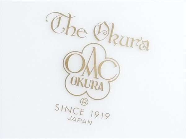 K520 大倉陶園 最高級シリーズ THE OKURA ハンドペイント 花絵 プレート 大皿 25.5cm_画像5