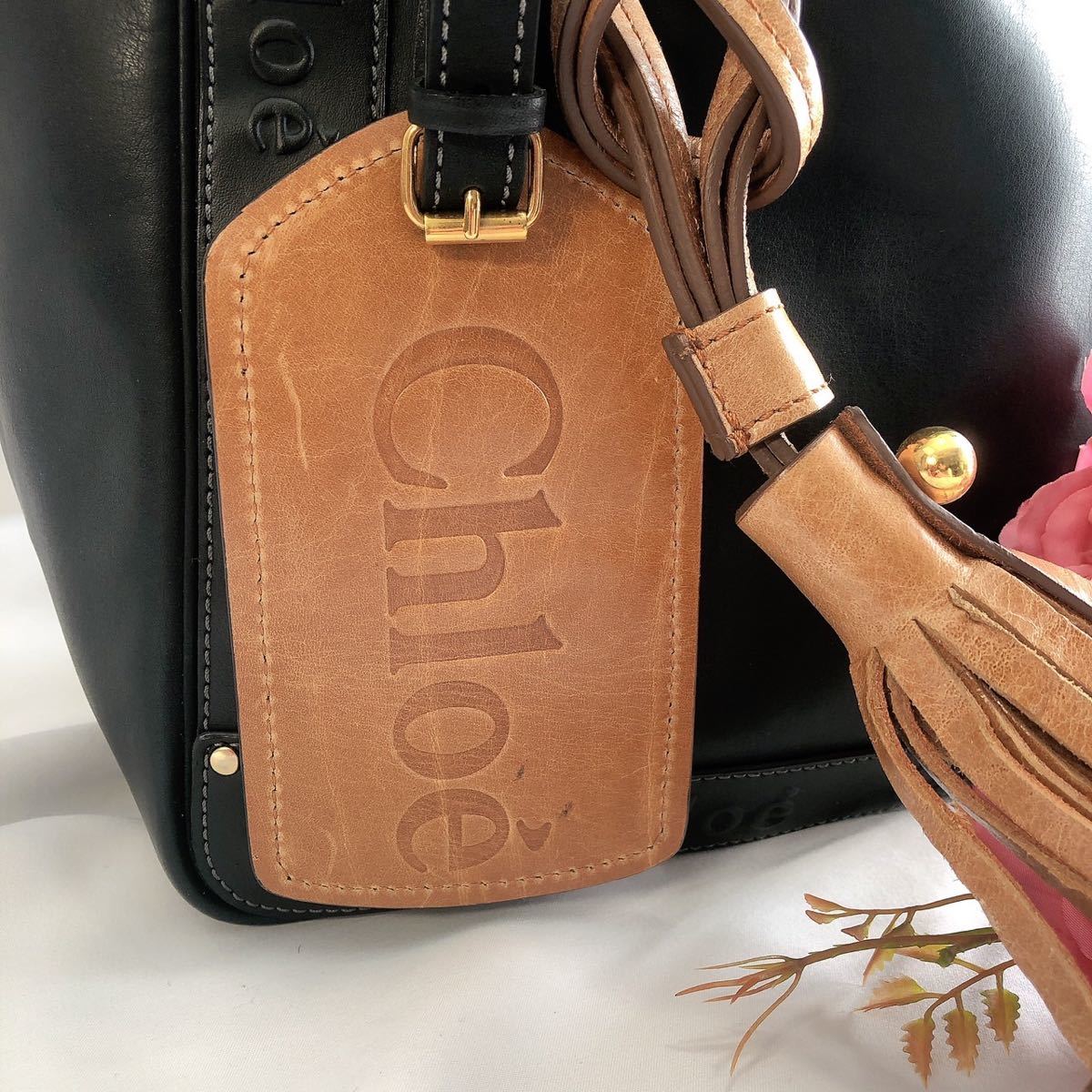 Chloe クロエ エデン カーフ レザー トート バッグ ハンドバッグ