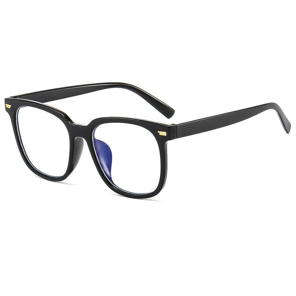ビッグフレーム 伊達メガネ ブラック ブルーライトカット UVカット 透明 クリア フレーム だてめがね PCメガネ 大きめ めがね 眼鏡_画像2