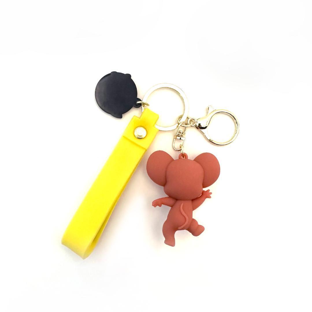  Tom . Jerry solid key holder with strap .Ver.2 Jerry TOM AND JERRY