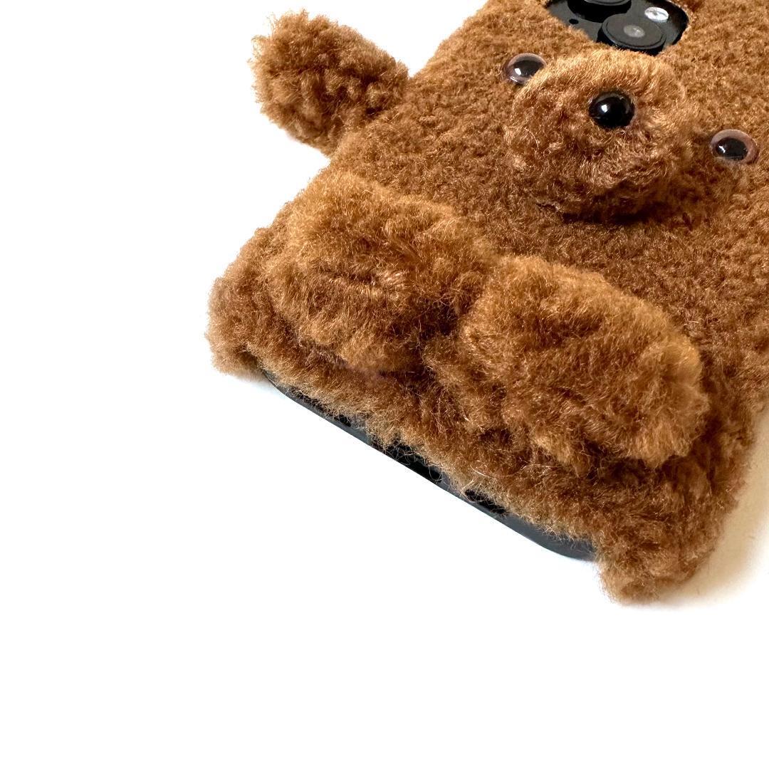 クマのぬいぐるみ iPhone15 ケース ブラウン くま 熊 テディベア 動物 ぬいぐるみ 人形 アイフォンケース アイフォン15 カバー