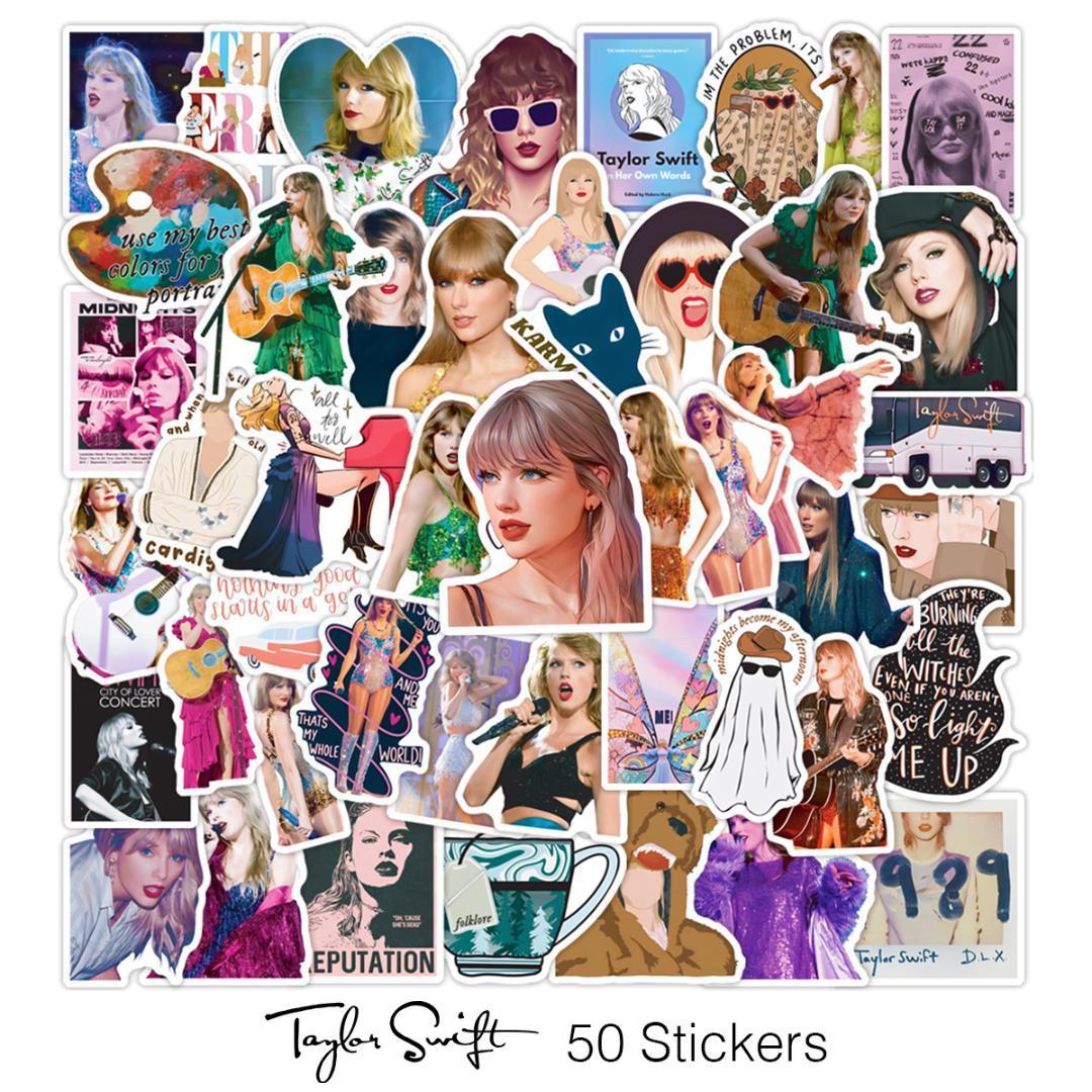 Taylor Swift テイラースウィフト ステッカー 50枚セット PVC 防水 シール シンガー 歌手 アーティスト ポップ ポップス_画像1
