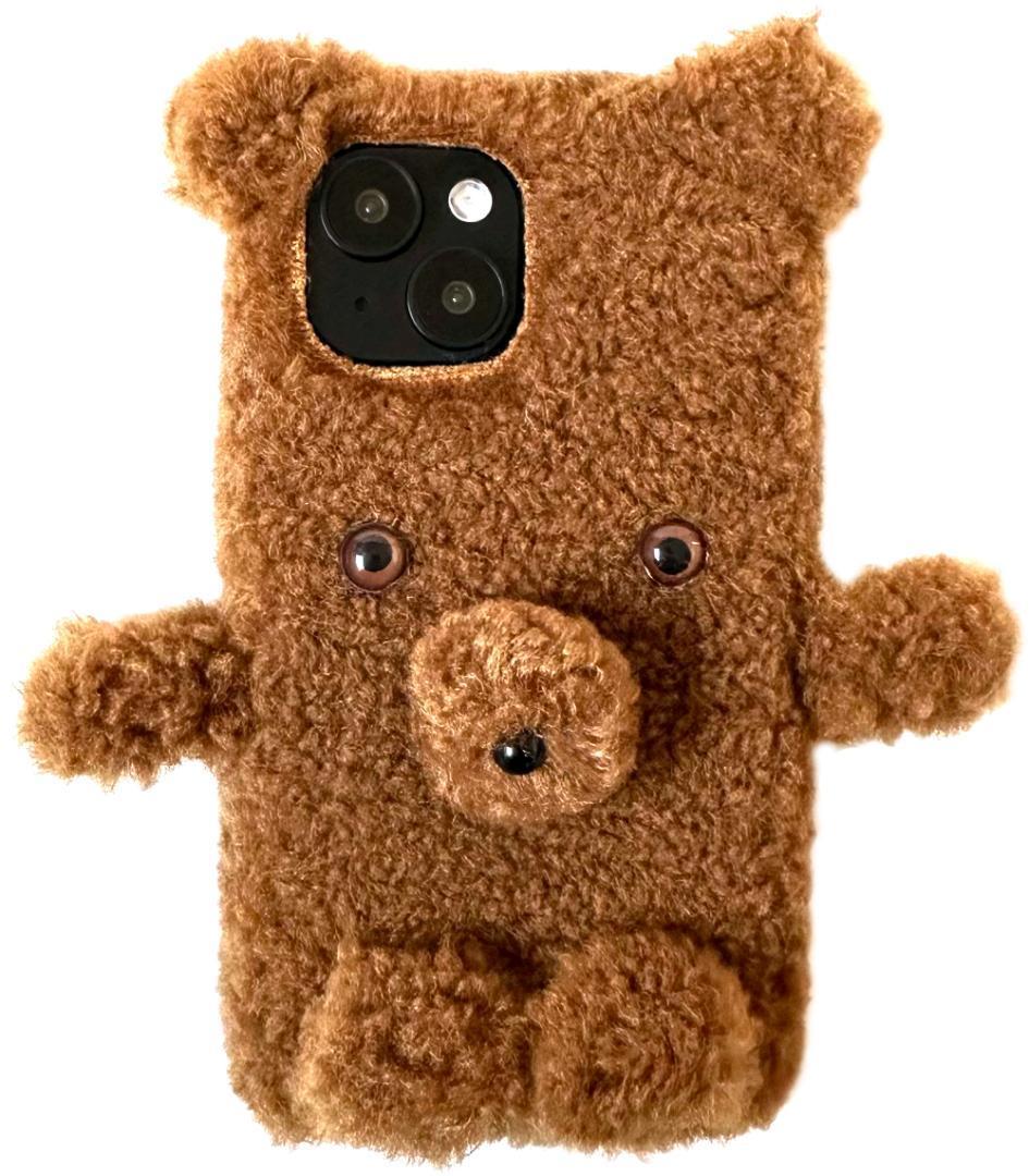 クマのぬいぐるみ iPhone15 ケース ブラウン くま 熊 テディベア 動物 ぬいぐるみ 人形 アイフォンケース アイフォン15 カバー