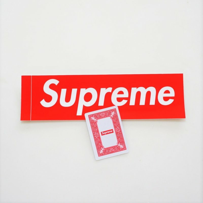 ネコポス込みで Supreme ボックスロゴ ステッカー シュプリームステッカー トランプ Box Logo Sticker_画像1