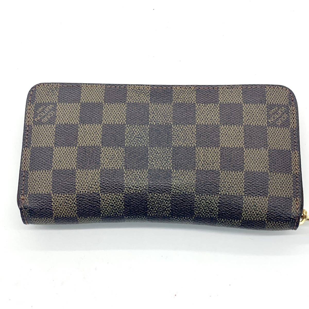 【美品】LOUISVUITTON ルイヴィトン ダミエ エベヌ 長財布 ジッピーウォレット ラウンドファスナー ジップ メンズ レディース N60015 1円_画像3