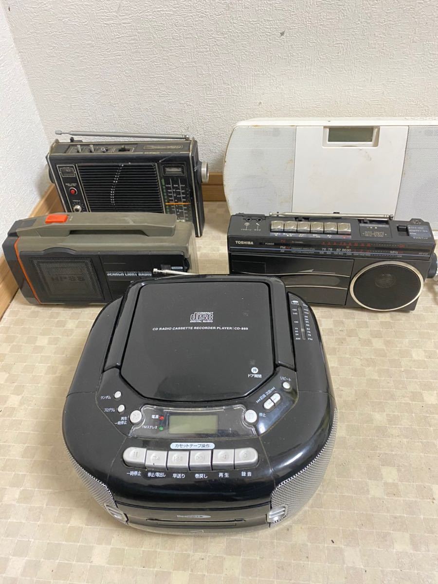 ラジカセ ラジオ CDプレーヤーsony toshiba 5個大量に販売される_画像4
