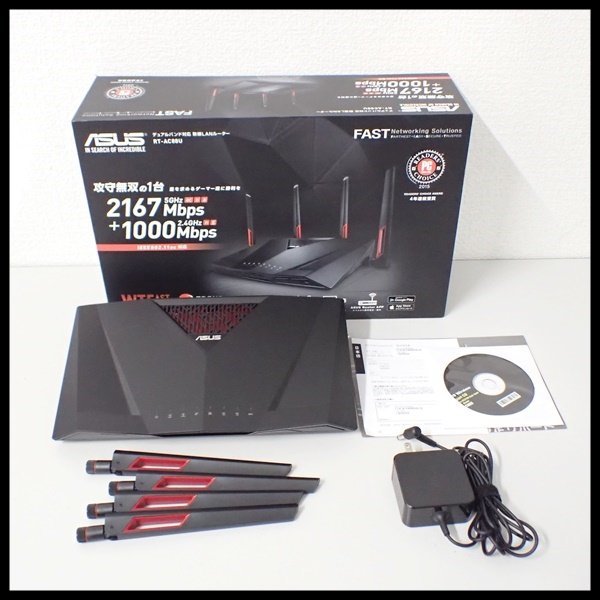 ●中古● ASUS RT-AC88U 無線LANルーター Wi-Fiルーター 通電確認済_画像1