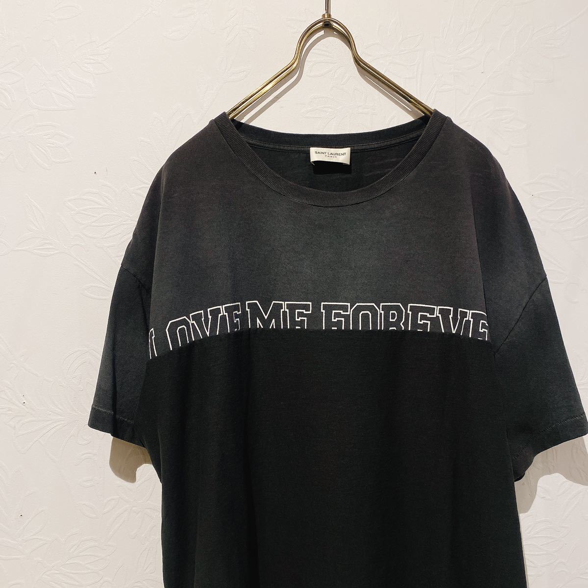 サンローランパリ LOVE ME FOREVER半袖Tシャツ トップスメンズXS_画像6