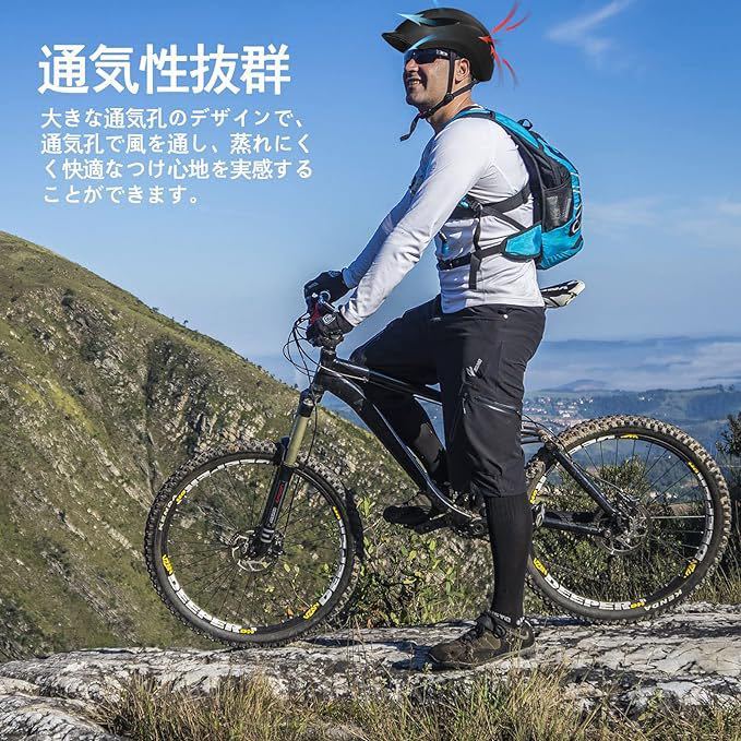 自転車 ヘルメット 大人用 ロードバイク 男女兼用 軽量 耐衝撃 通気性 頭囲約57-61cm ダイヤルで調節可能（ブラック）_画像3
