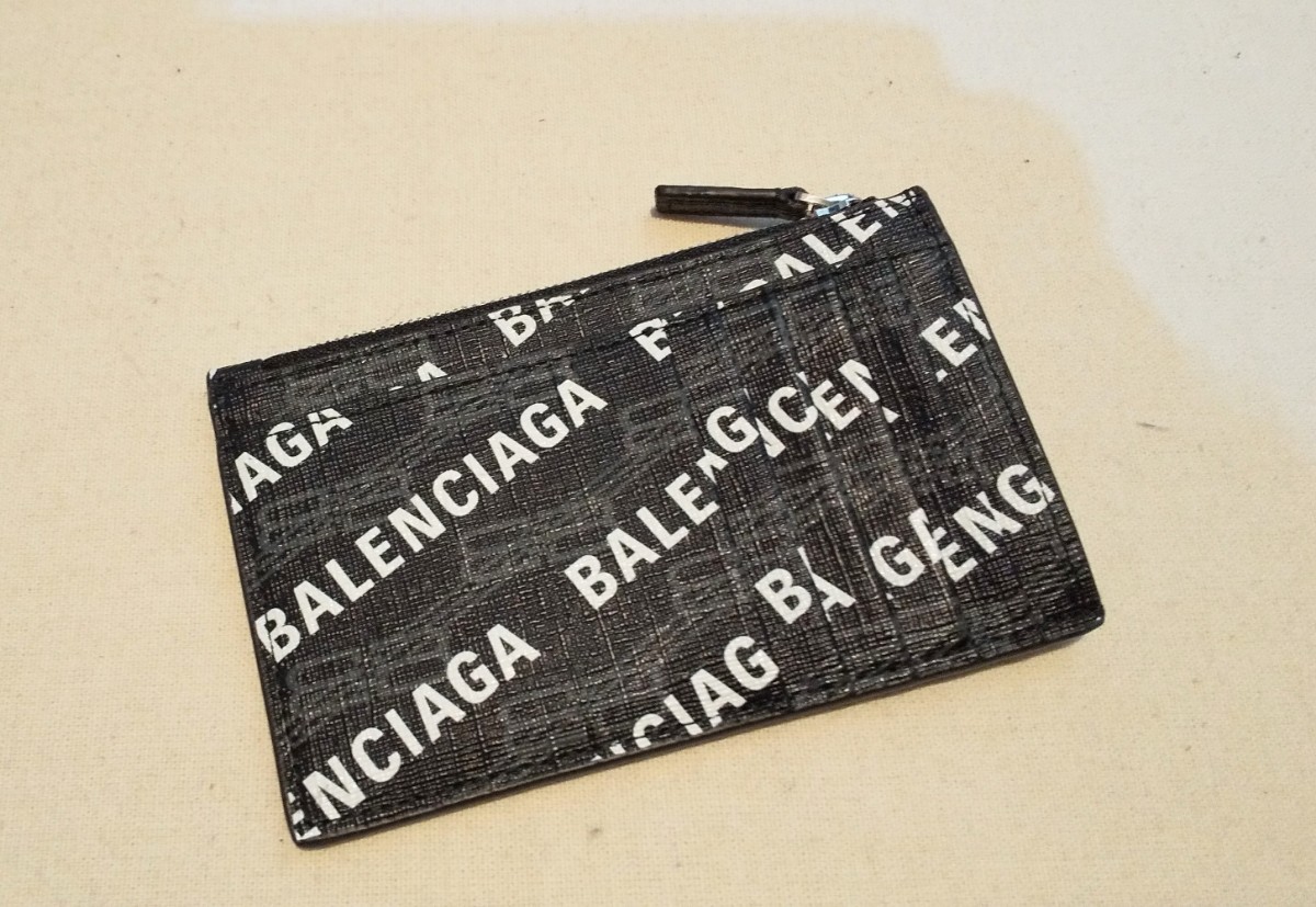 ［新品 ］バレンシアガ BALENCIAGA ★ カードケース 小銭入れ★ ブラック系 _画像1