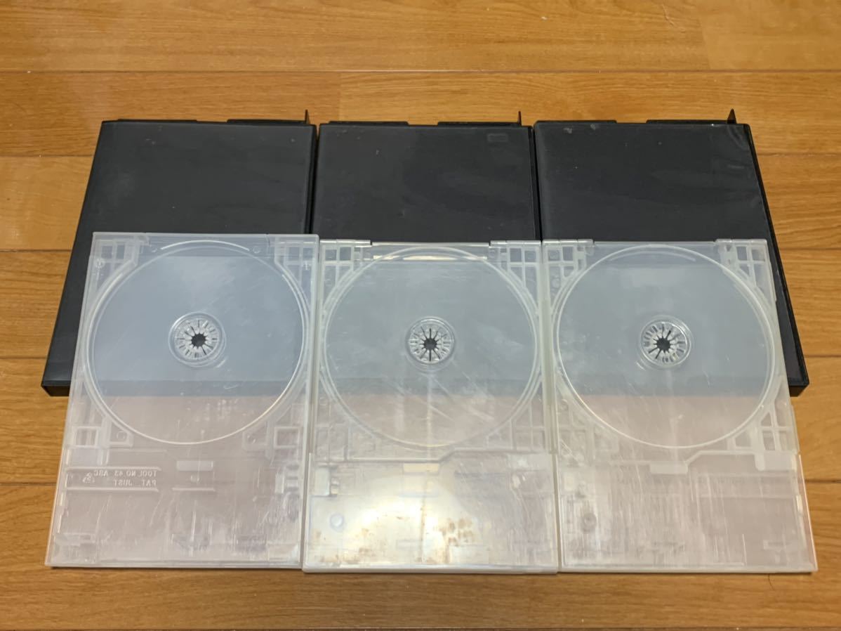 [ free shipping ]DVD empty case black color 3 pieces set double tall case 