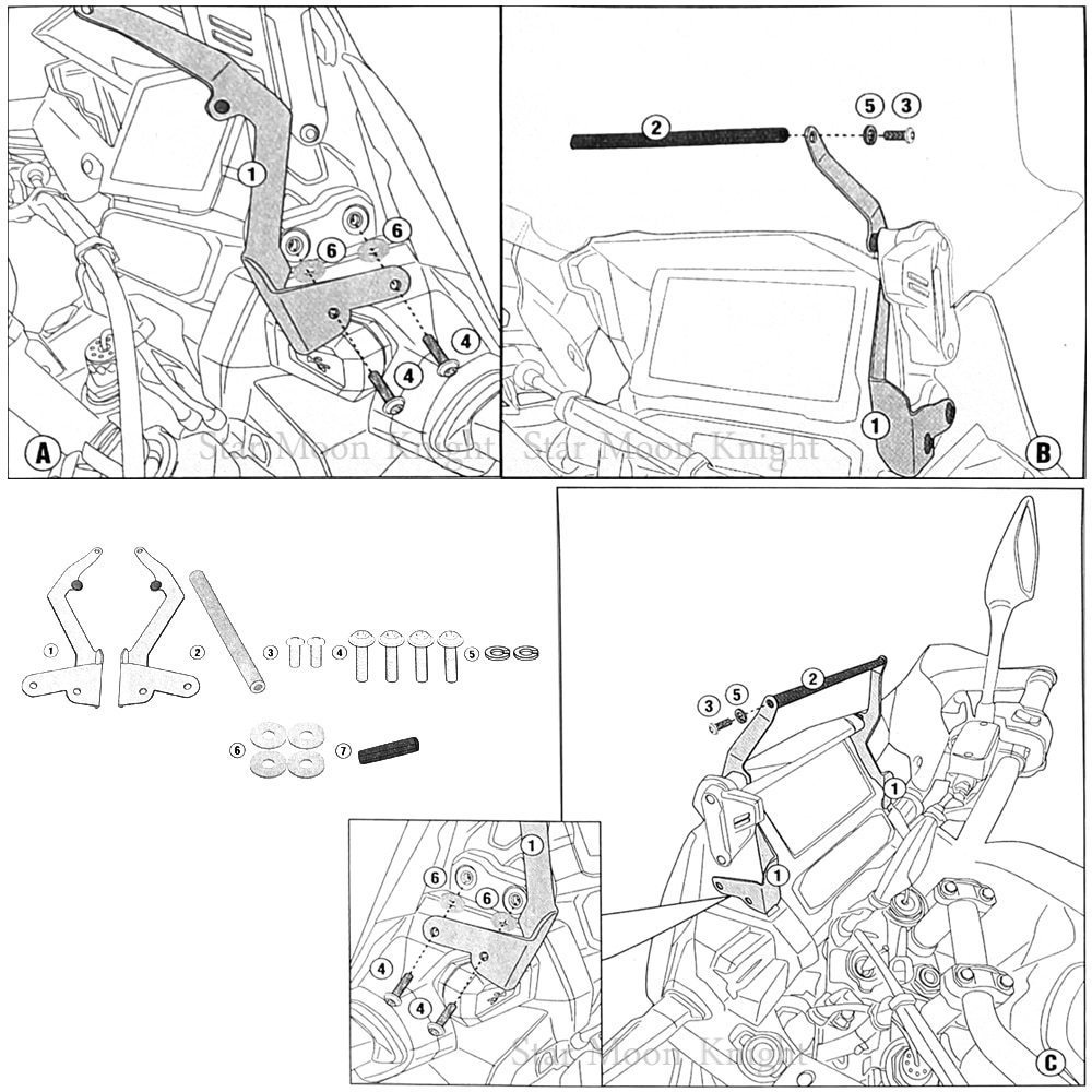 ホンダ CRF1100L アフリカツイン アドベンチャー スポーツ 2020年 スマホ ホルダー フレーム スタンド アイフォン ステー ブラック 12mm