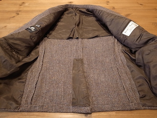 USA製 STAFFORD Harris Tweed 1980年代 ビンテージ ピンチェック ハリスツイード ２釦 テーラード ジャケット ブレザー サイズ ４XL 相当_画像6