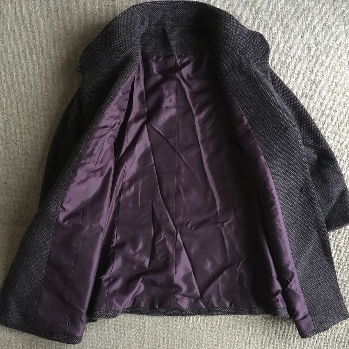 K&M collectionミドルロングコート シンプルデザイン ダーク K&M collectionミドルロングコート シンプルデザイン ダーク