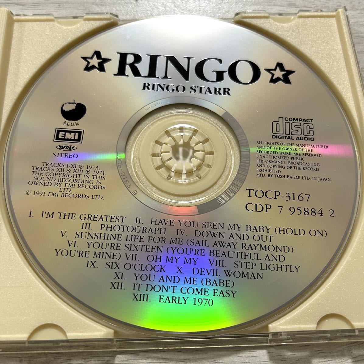 FC21/ 『Ringo Starr/Ringo+2(1973)』(1995年発売,TOCP-3167,廃盤,,Photograph,You're Sixteen,It Don't Come Easy)_画像4