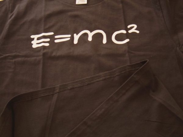e=mc2 Tシャツ L ブラック アインシュタイン 特殊相対性理論_画像3