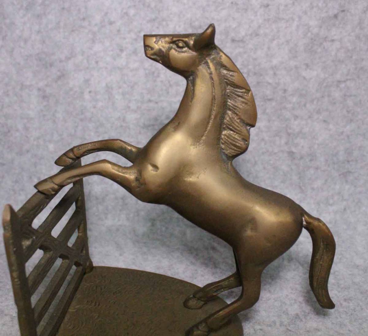 金属工芸●●ブックエンド　馬　ブロンズ●置物　黄銅　真鍮製　 本立て　bronze horse bookend　_画像4